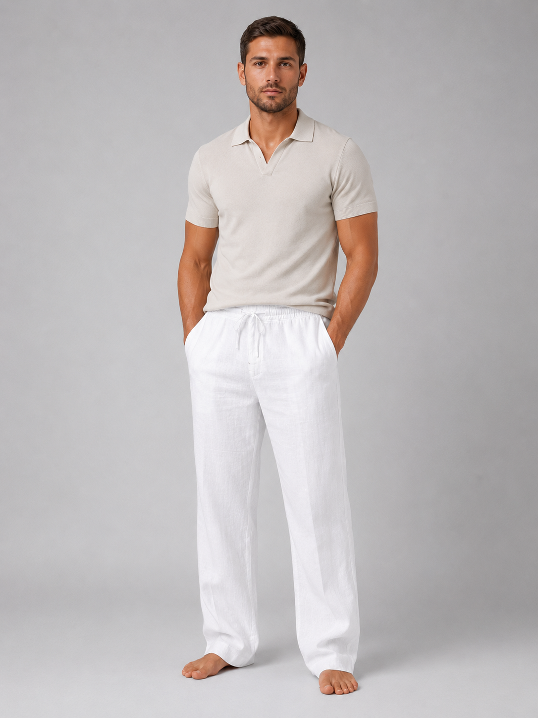 Benoît | Pantalon Aspect Lin Relâché