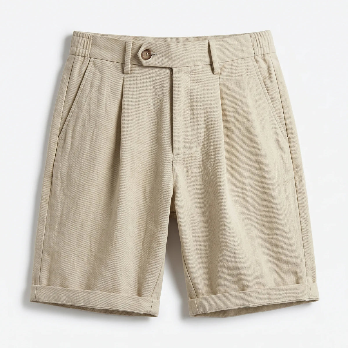 Ambroise | Short Plissé Aspect Lin
