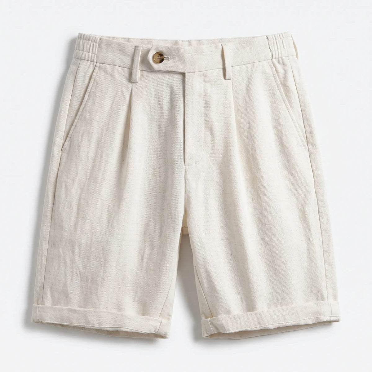Ambroise | Short Plissé Aspect Lin