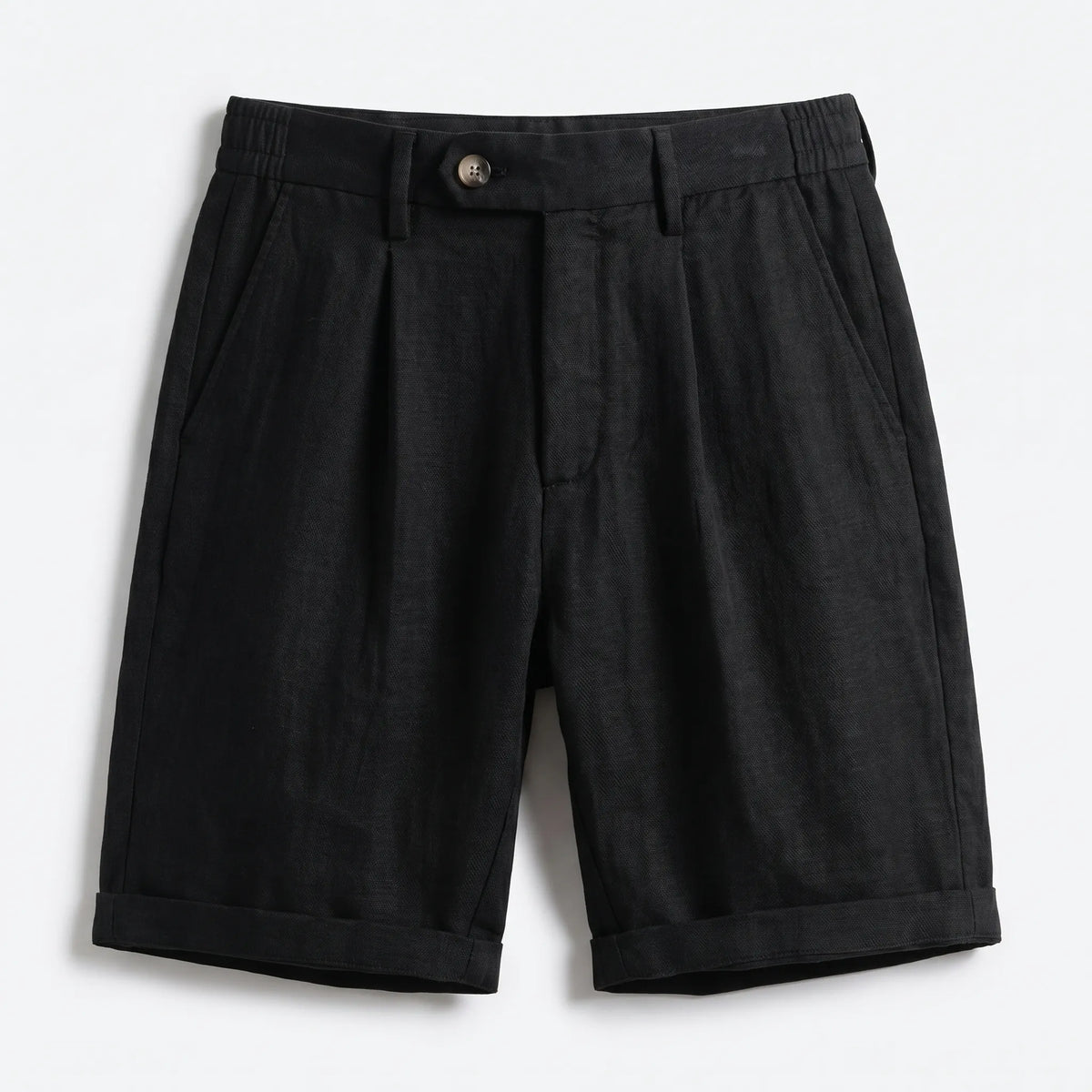 Ambroise | Short Plissé Aspect Lin