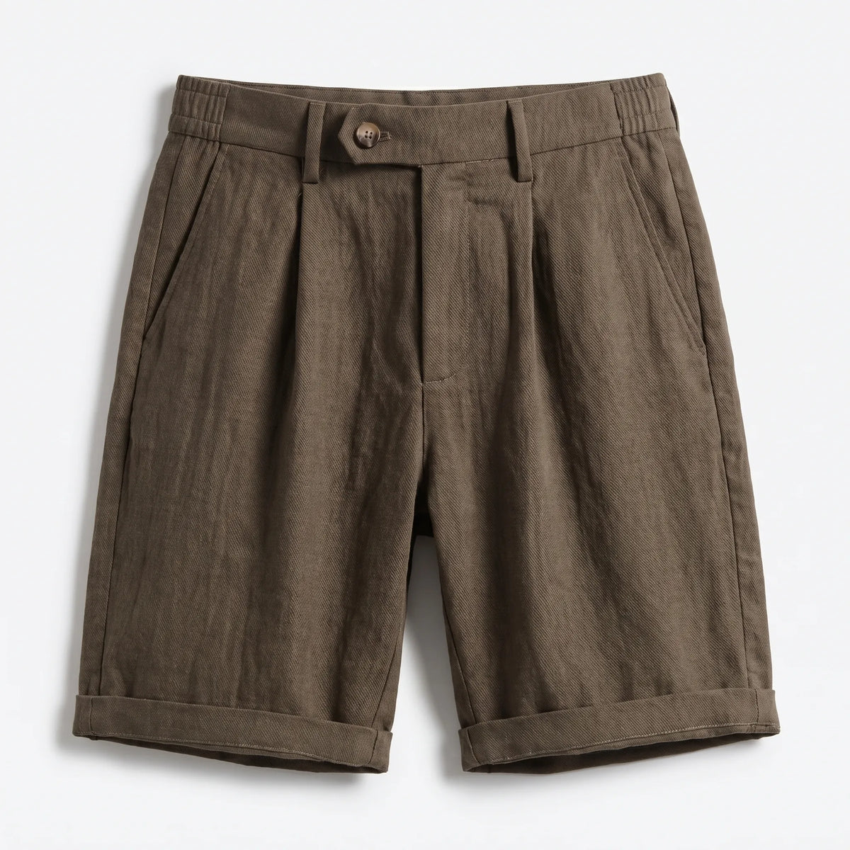 Ambroise | Short Plissé Aspect Lin