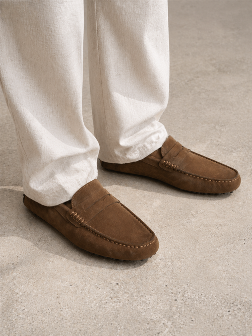 Barnabé | Mocassins Aspect Suédine Sans Lacets