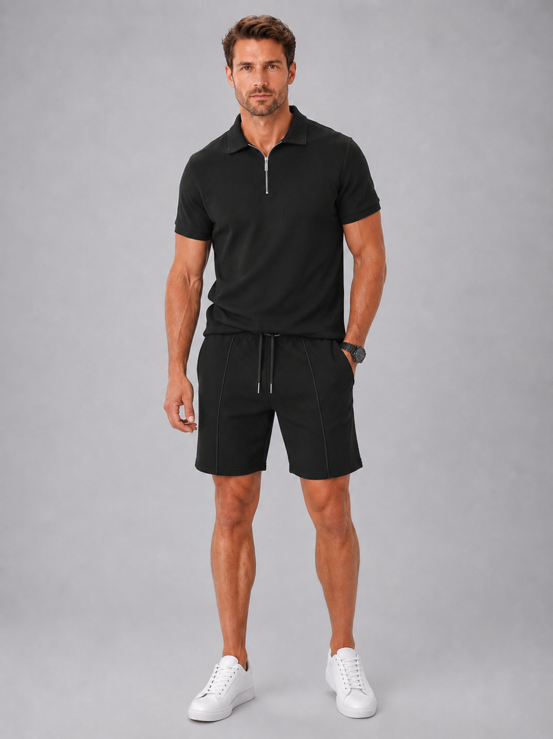 René | Ensemble Polo Zippé et Short