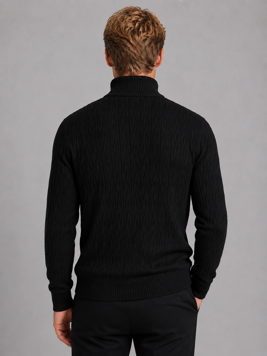 Théodulphe | Pull Zippé Texturé Col Cheminée