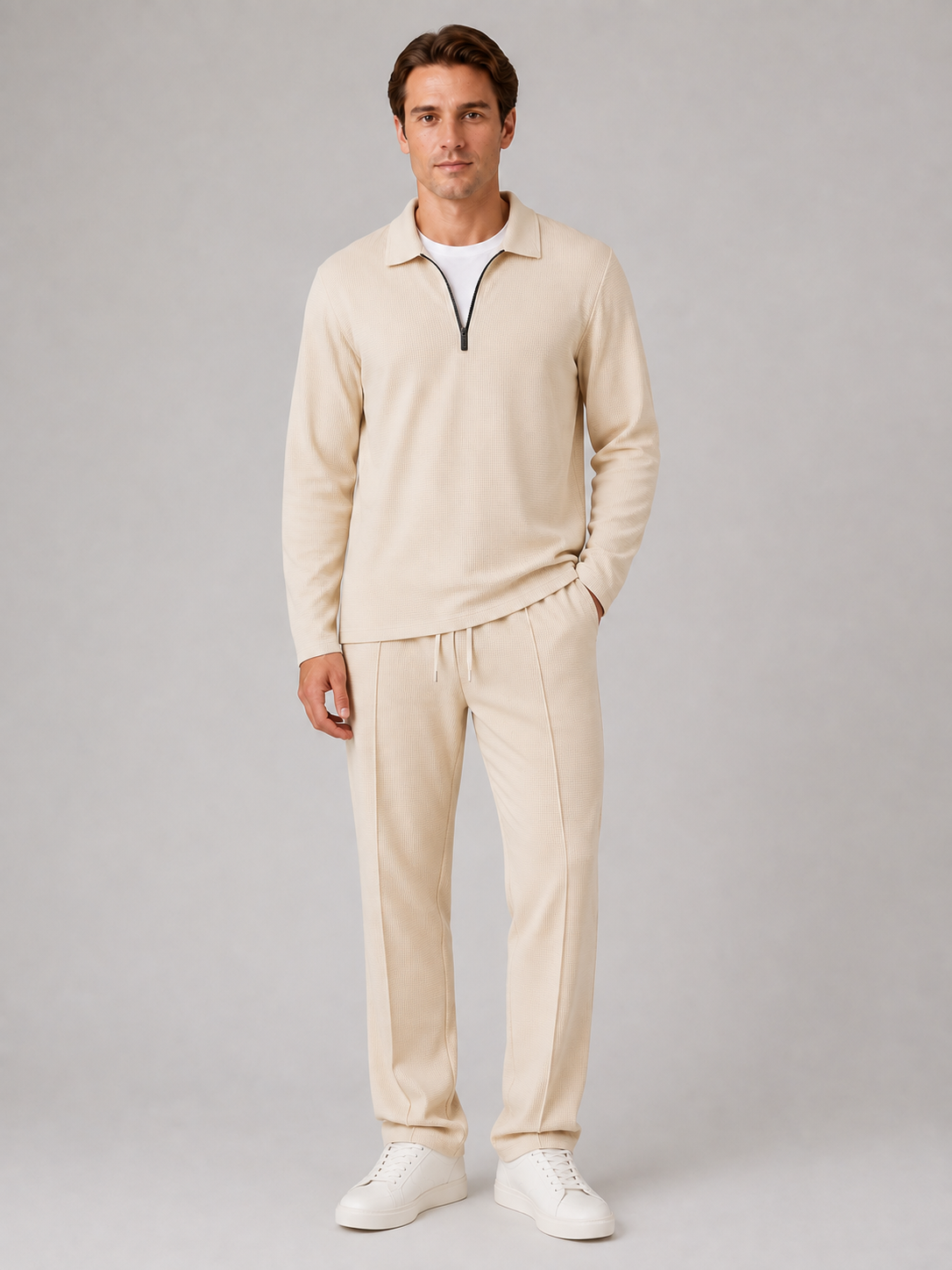 Yanis | Ensemble Polo Quart de Zip & Pantalon
