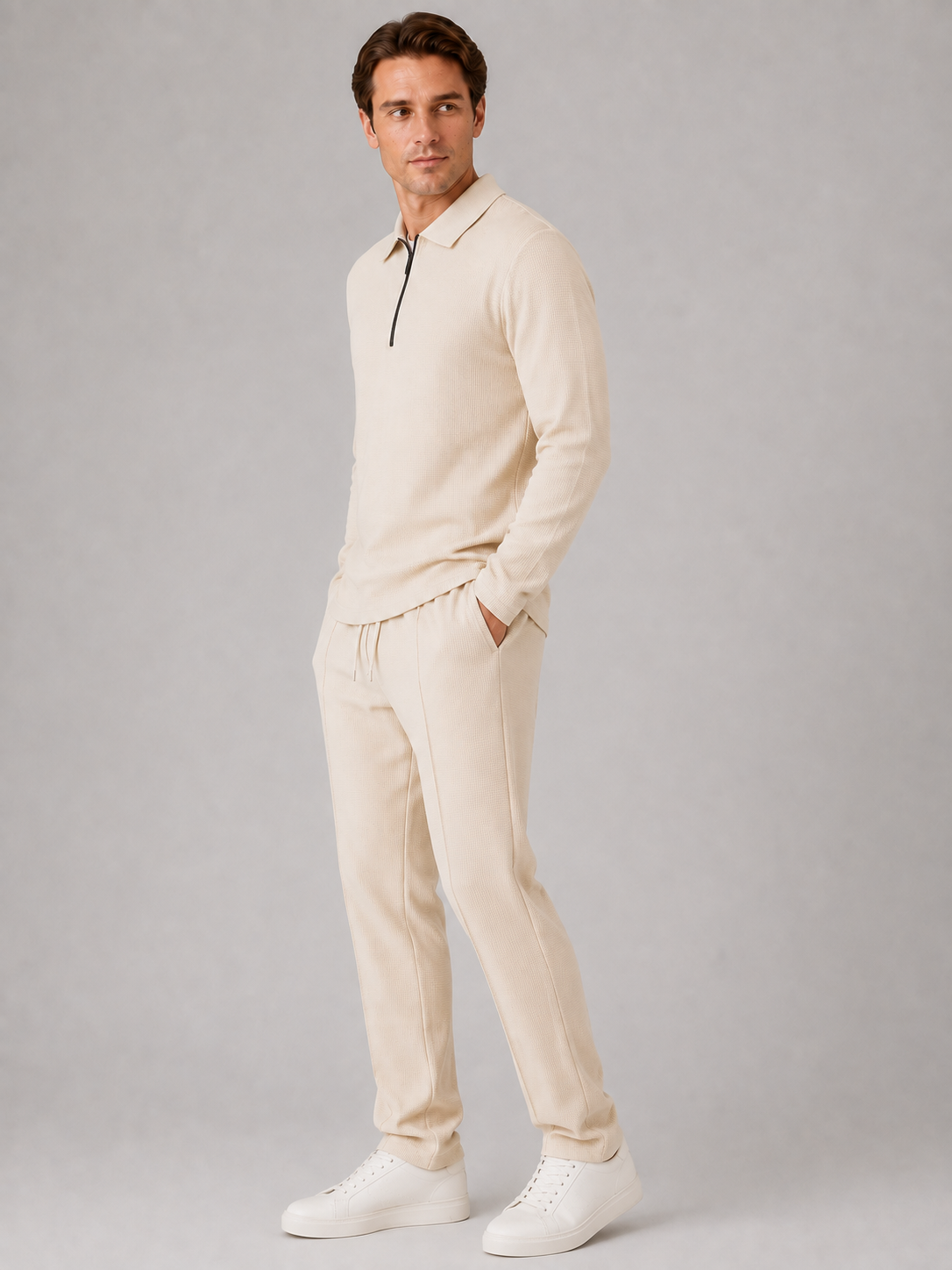 Yanis | Ensemble Polo Quart de Zip & Pantalon