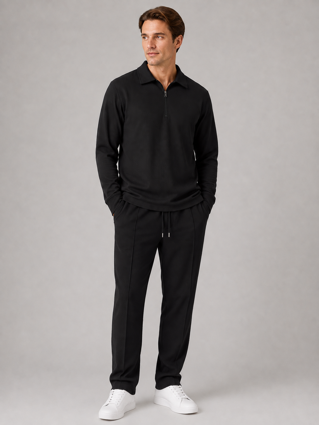 Yanis | Ensemble Polo Quart de Zip & Pantalon