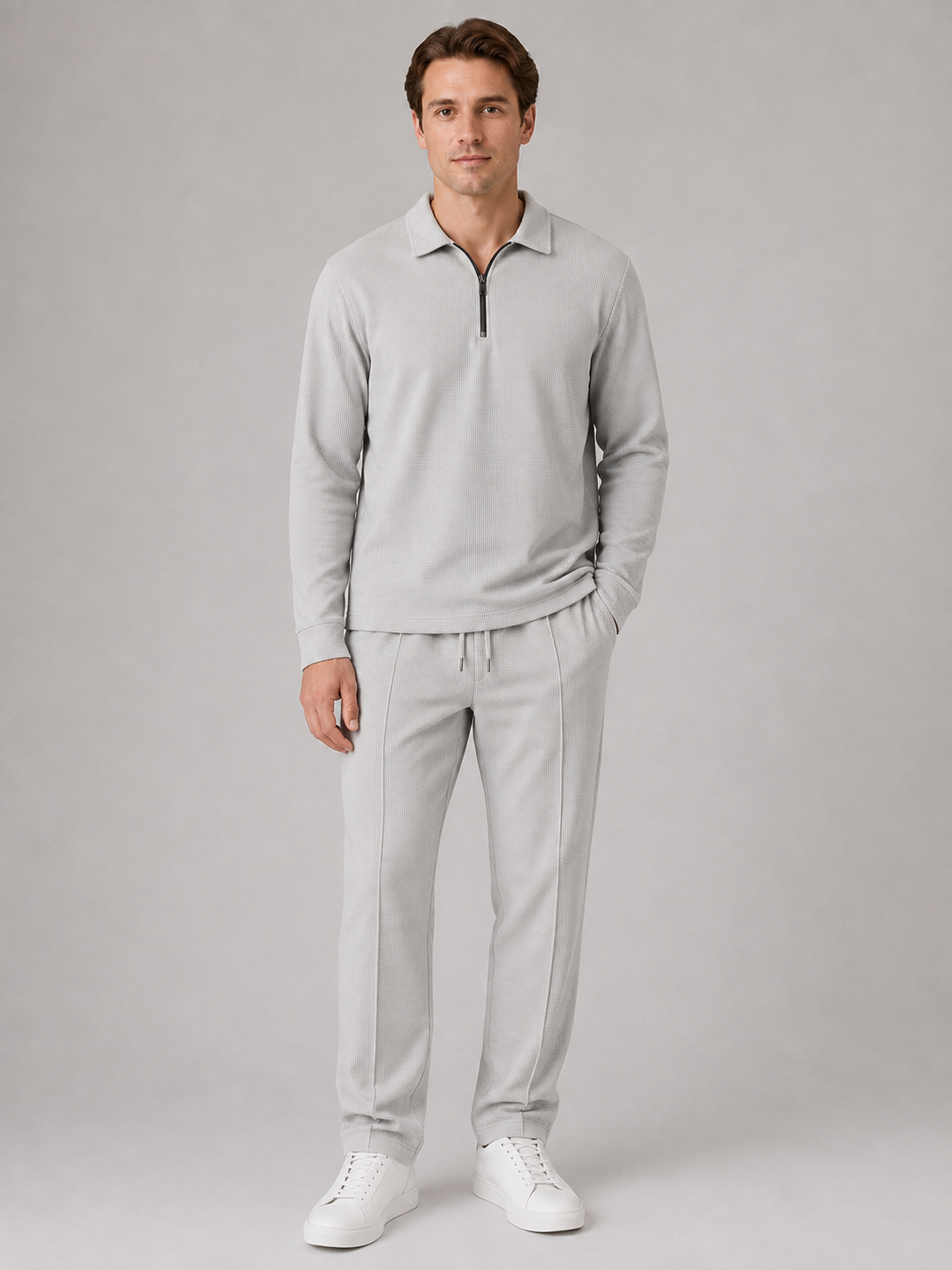 Yanis | Ensemble Polo Quart de Zip & Pantalon