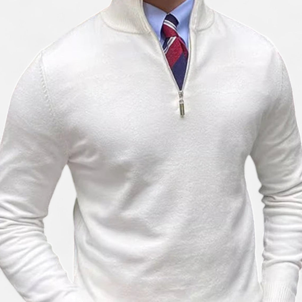 Valère | Pull Col Montant Zippé Ajusté