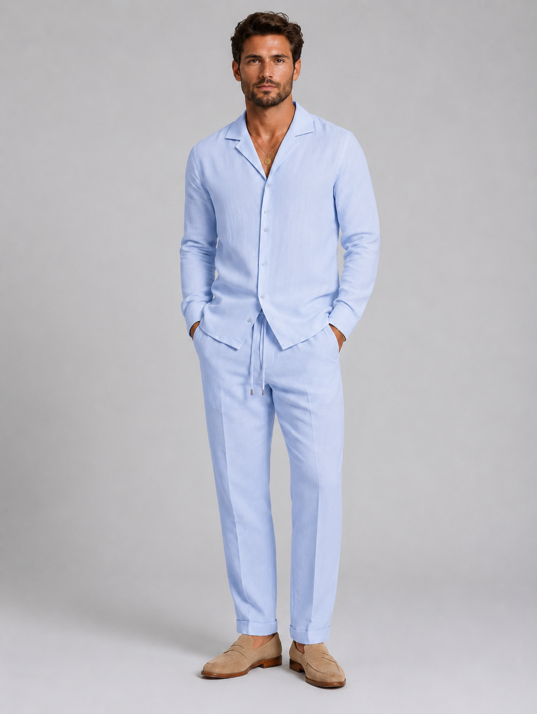 Tom | Ensemble Chemise & Pantalon Aspect Lin