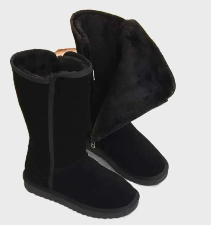 Lilou | Bottes Hautes Fourrées Semelle Plate