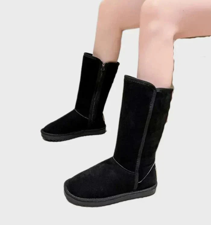 Lilou | Bottes Hautes Fourrées Semelle Plate