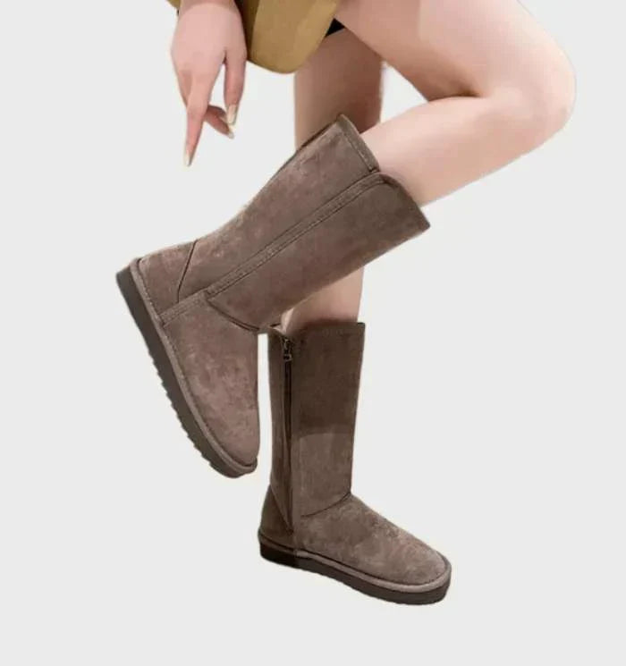 Lilou | Bottes Hautes Fourrées Semelle Plate