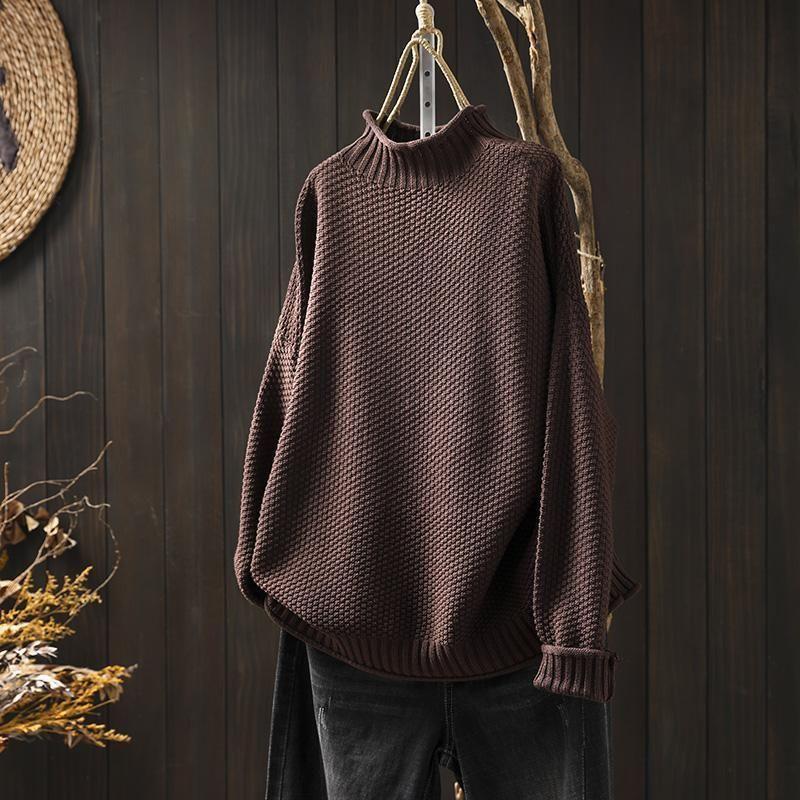 Soizic | Pull Col Roulé Maille Texturée