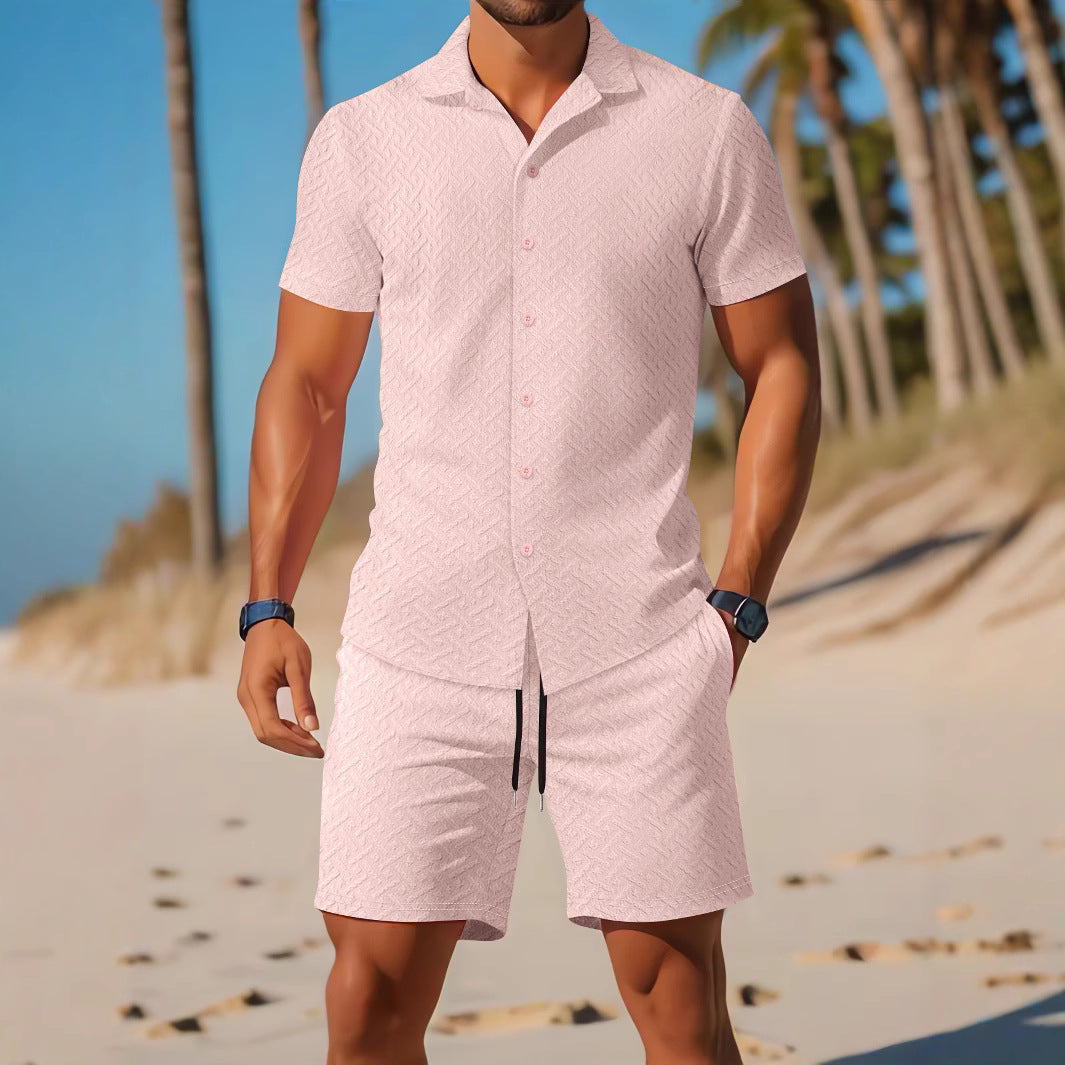 Gustave | Ensemble Chemise Gaufrée & Short