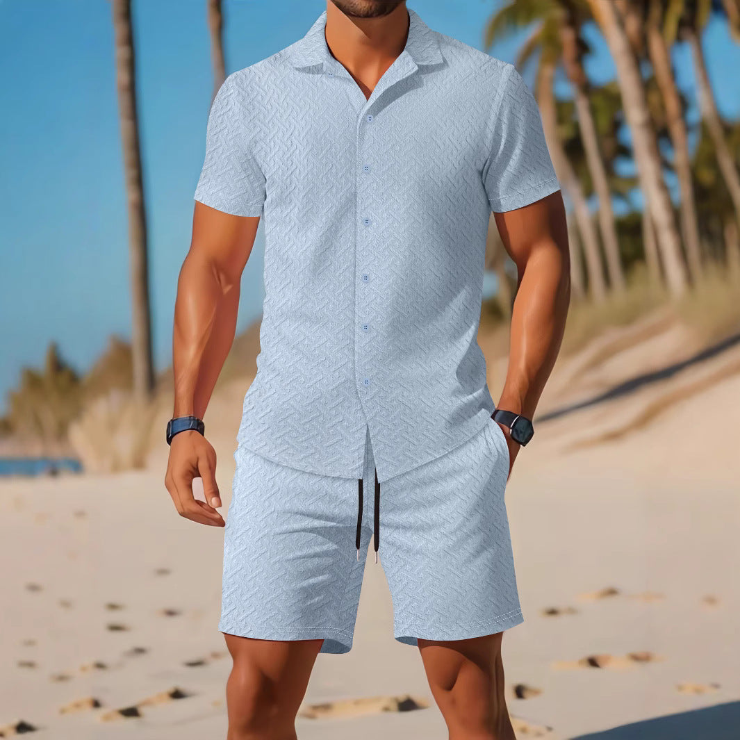 Gustave | Ensemble Chemise Gaufrée & Short
