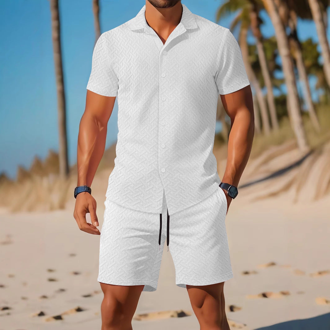 Gustave | Ensemble Chemise Gaufrée & Short