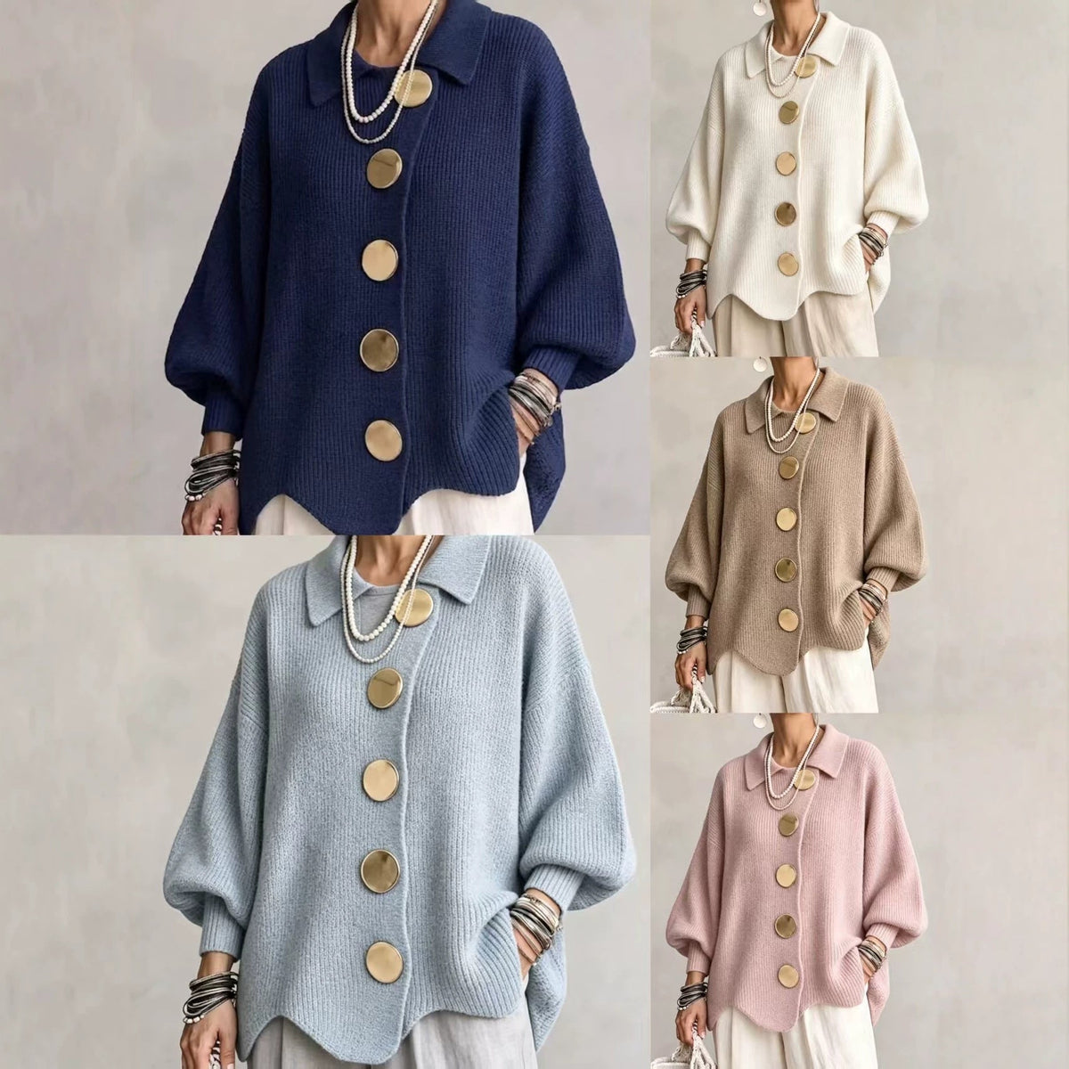 Gaëlane | Cardigan Oversize Gros Boutons