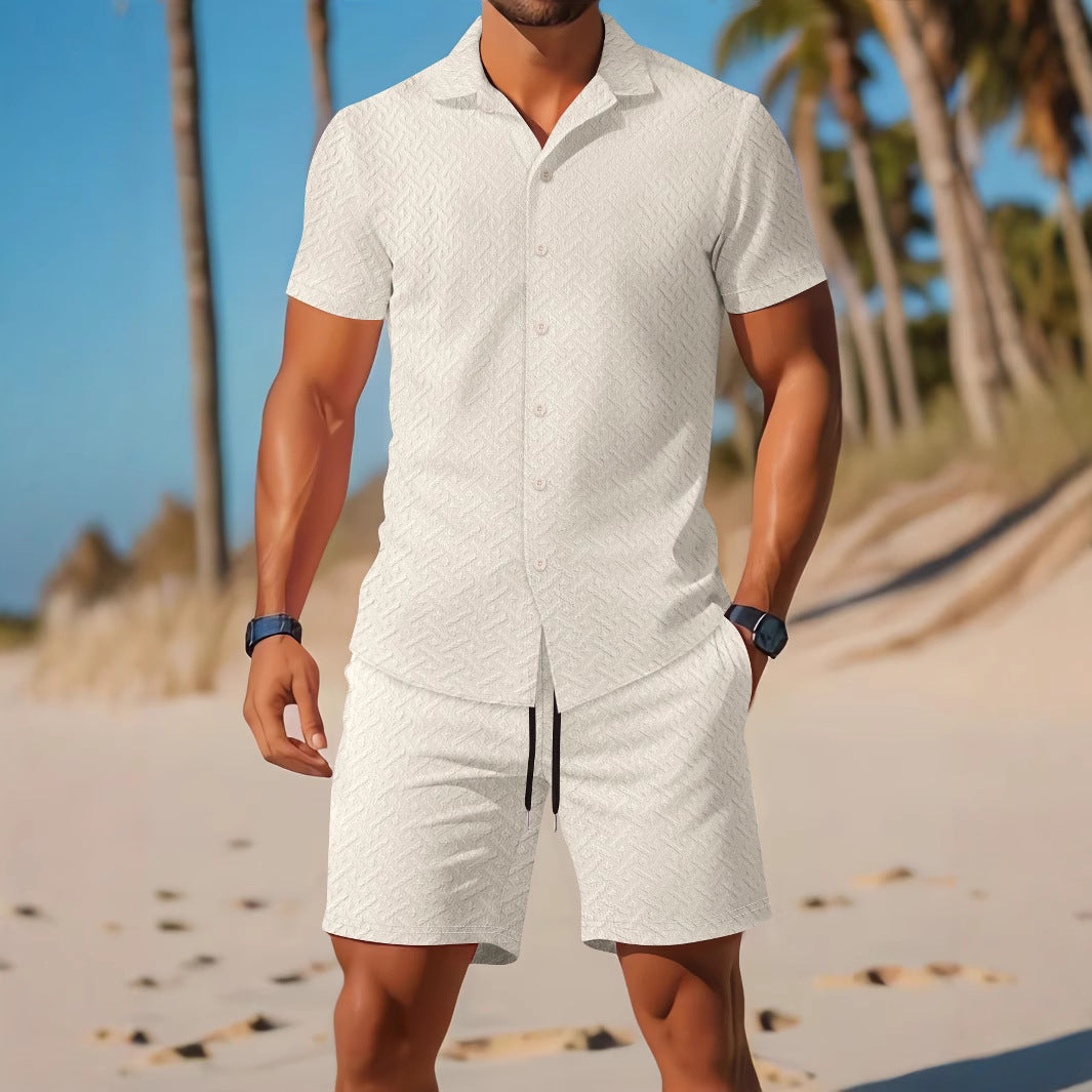 Gustave | Ensemble Chemise Gaufrée & Short