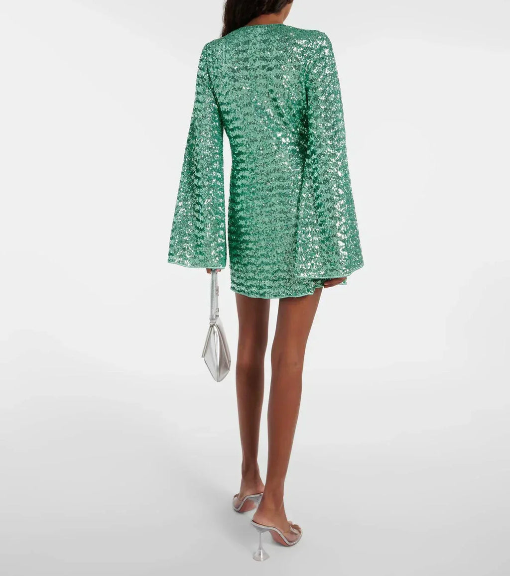 Fantine | Robe Courte Sequins Col V