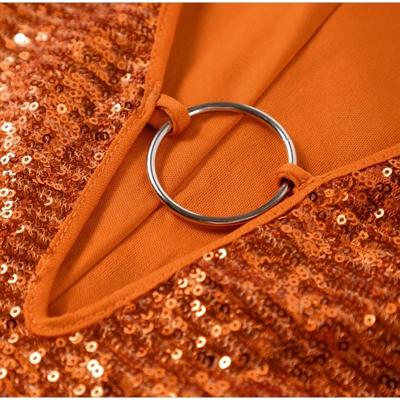 Fantine | Robe Courte Sequins Col V