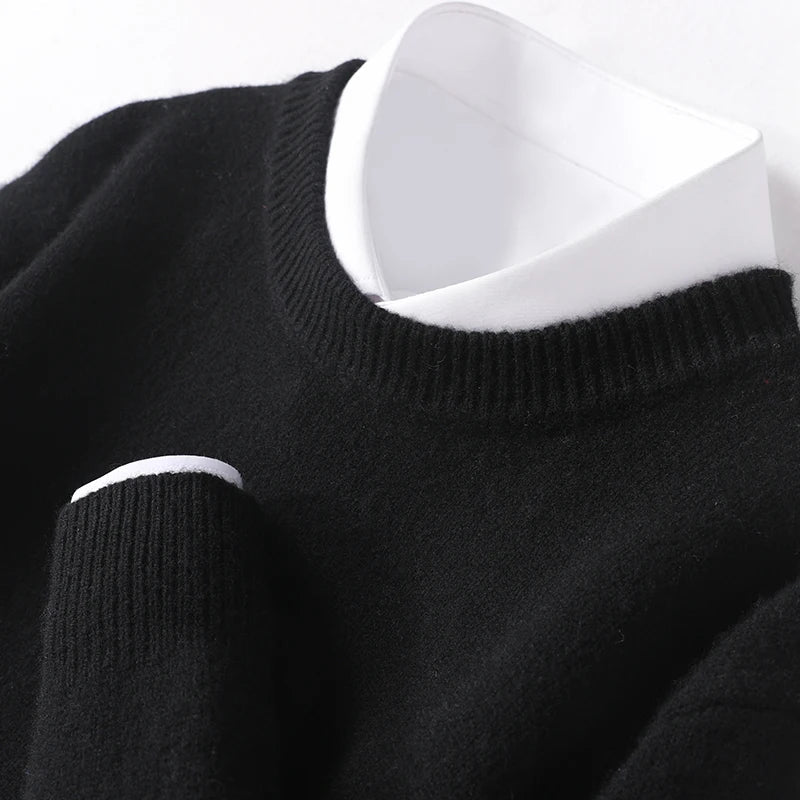 Paterne | Pull Col Rond Laine Mérinos