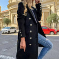 Émeline | Manteau Long Boutonné Larges Revers