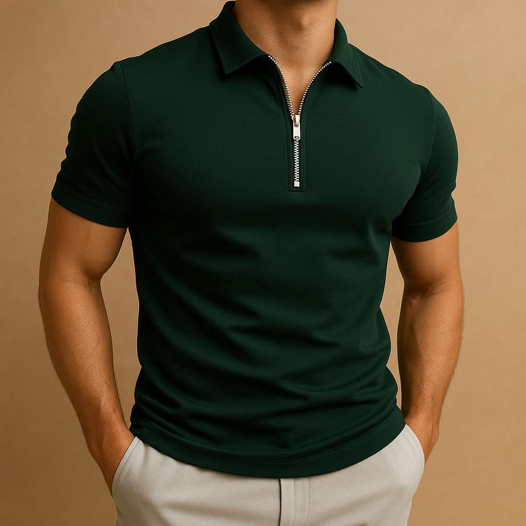 Mathéo | Polo Slim Zip Col