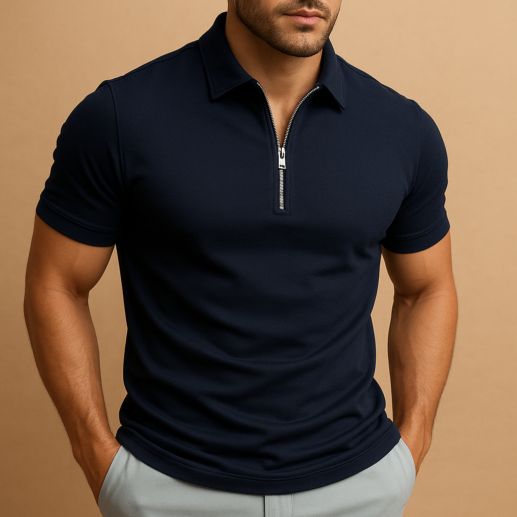 Mathéo | Polo Slim Zip Col