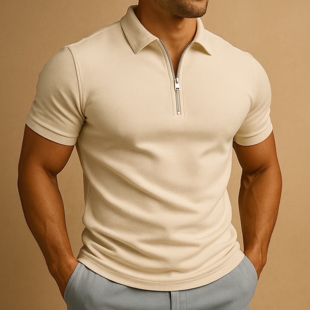 Mathéo | Polo Slim Zip Col