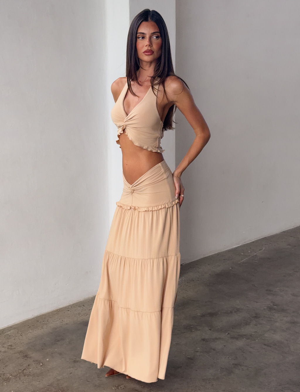 Apolline | Ensemble Top Dos Nu et Jupe Maxi Femme