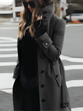 Flavia | Manteau Long Col Montant Ajusté