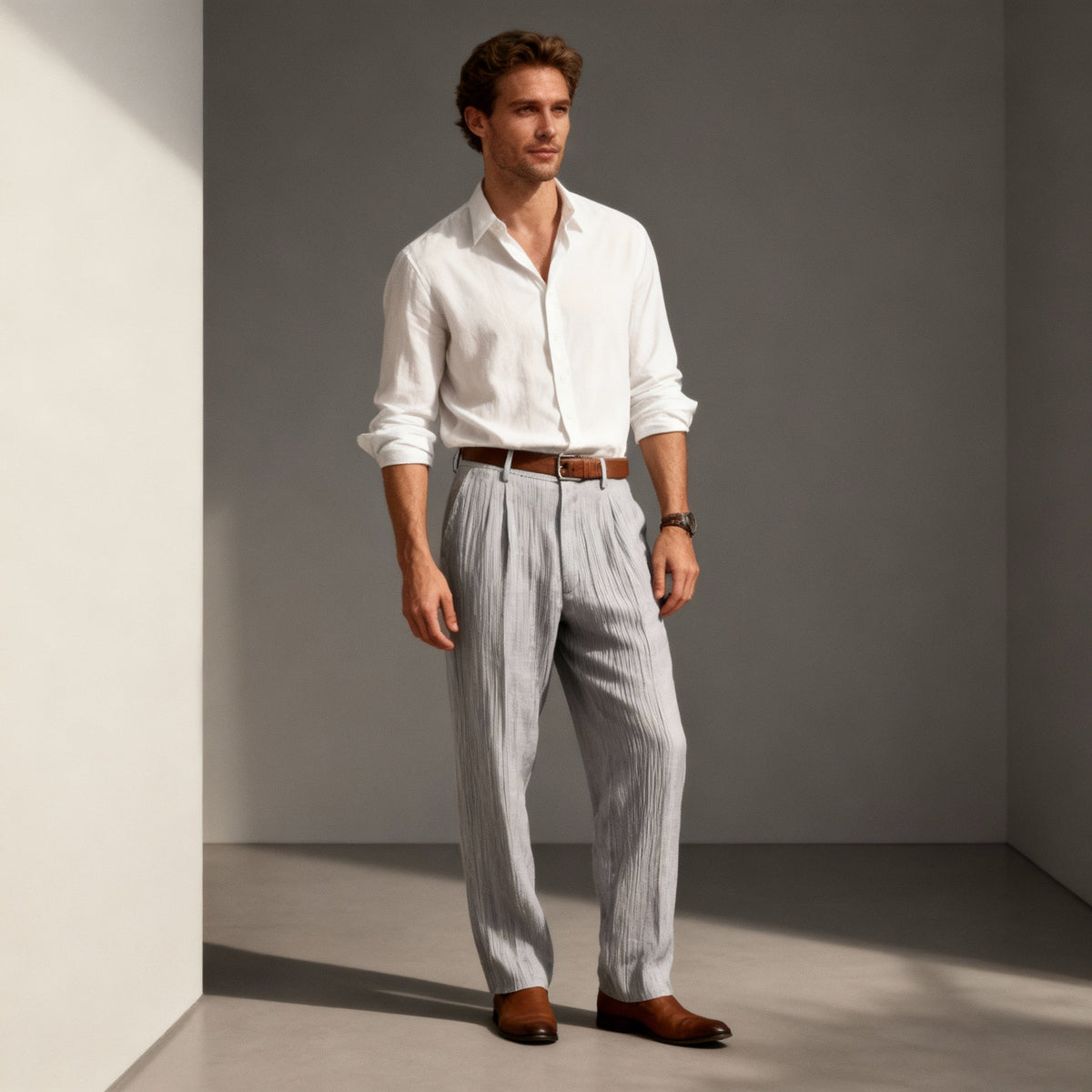 Gaétan | Pantalon Lin Coupe Droite