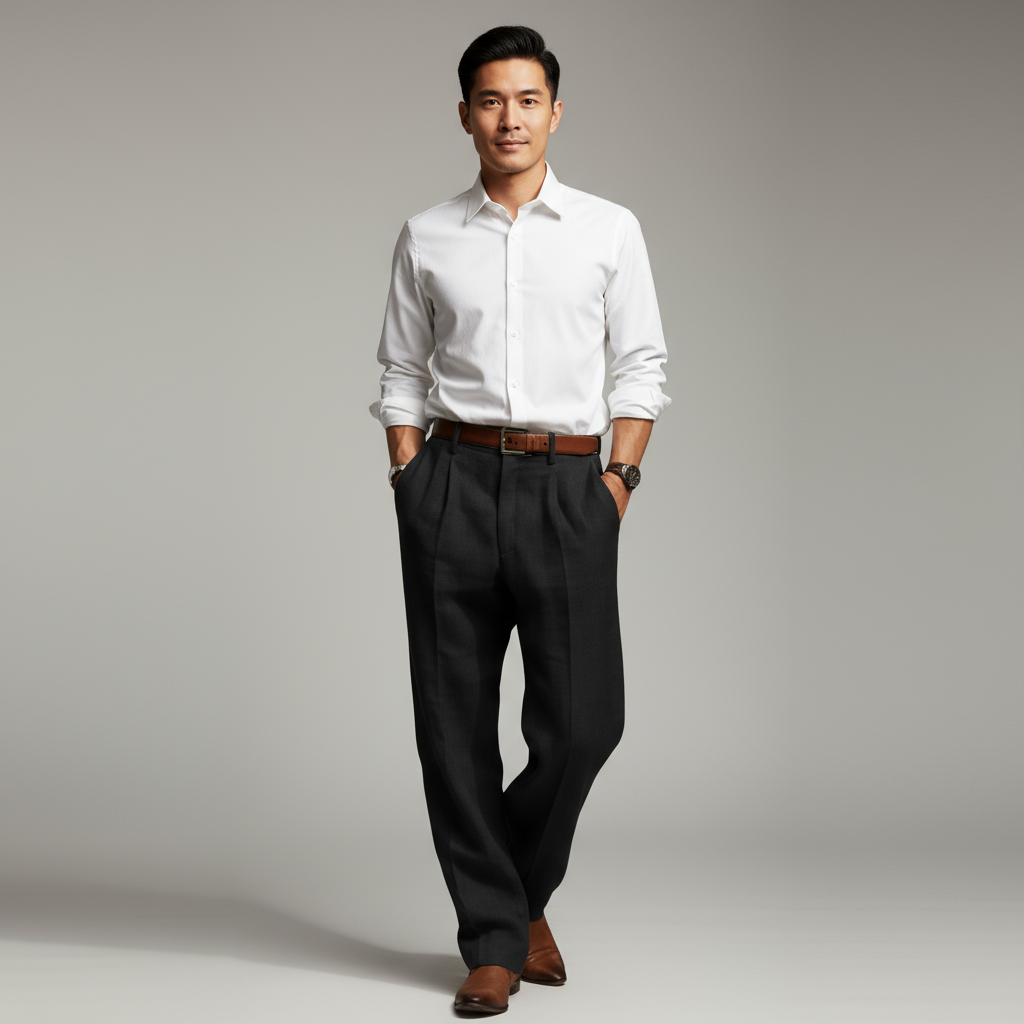Gaétan | Pantalon Lin Coupe Droite