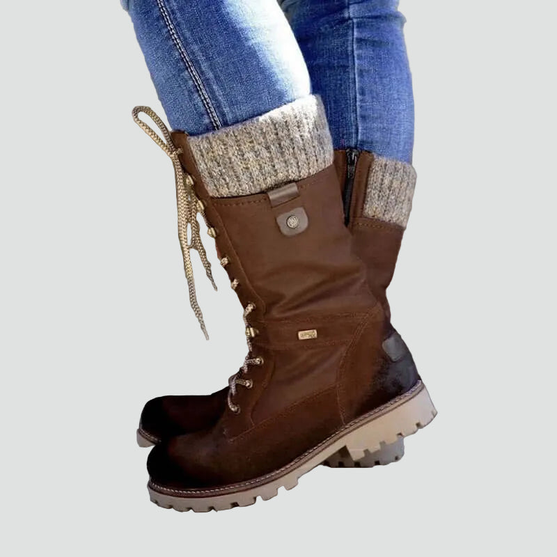 Nadine | Bottes d'Hiver à Lacets Tige Haute