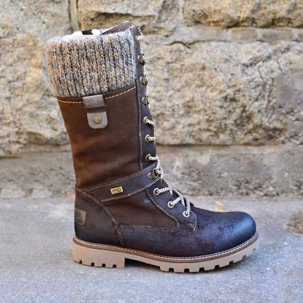 Nadine | Bottes d'Hiver à Lacets Tige Haute