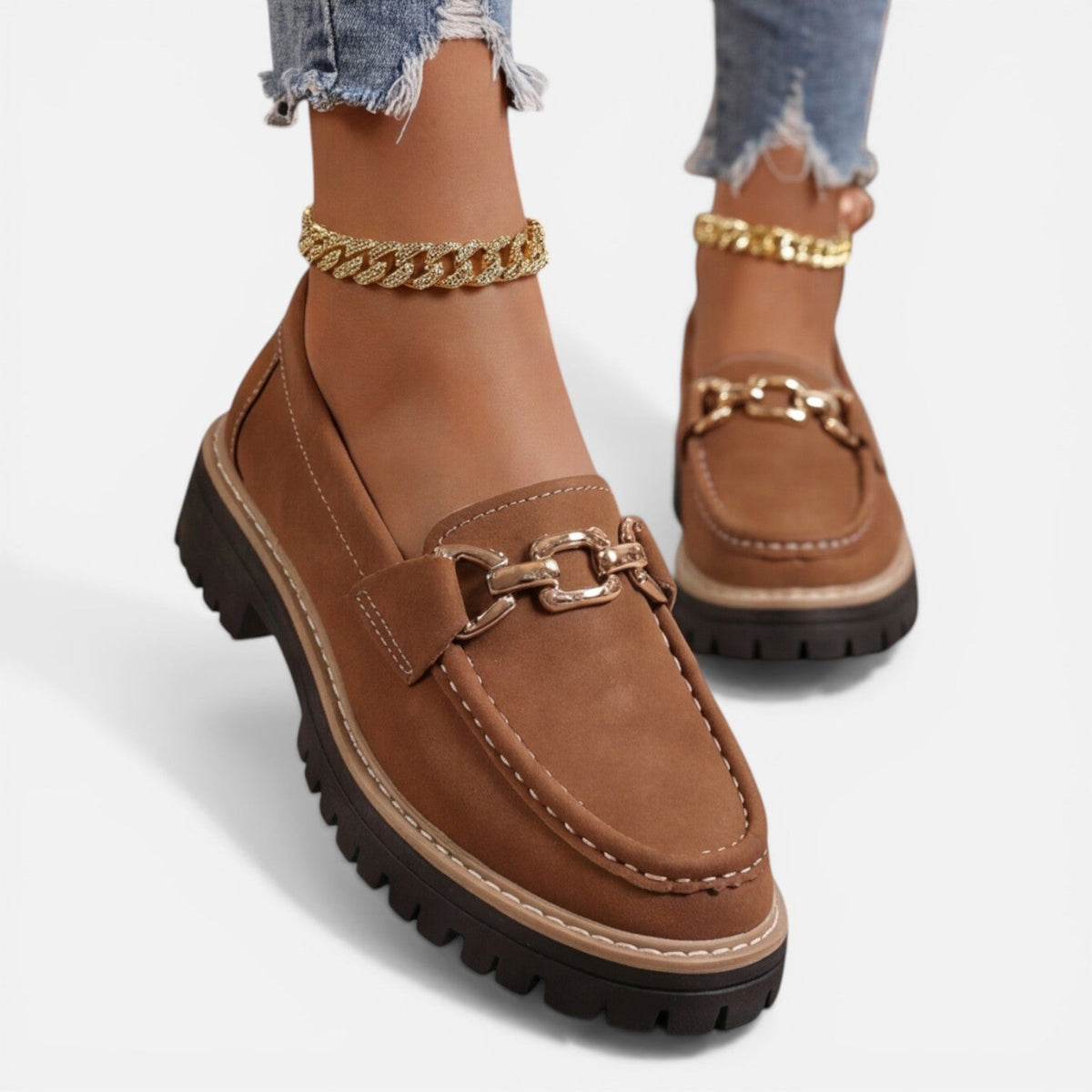 Priscille | Mocassins Semelle Épaisse Femme