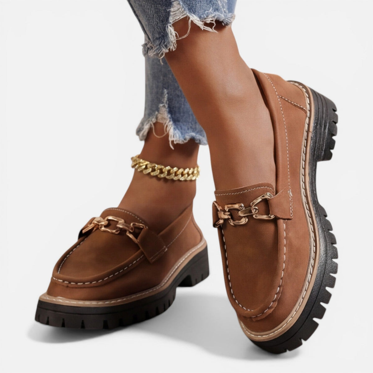 Priscille | Mocassins Semelle Épaisse Femme