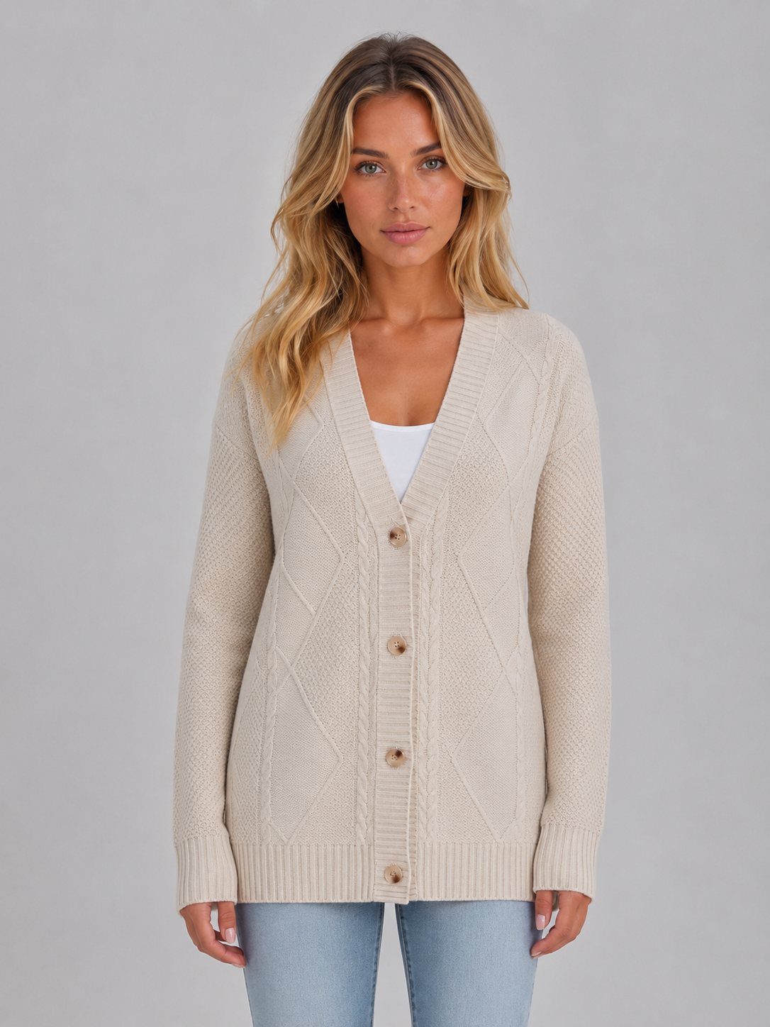 Priscilla | Gilet Torsadé Boutonné