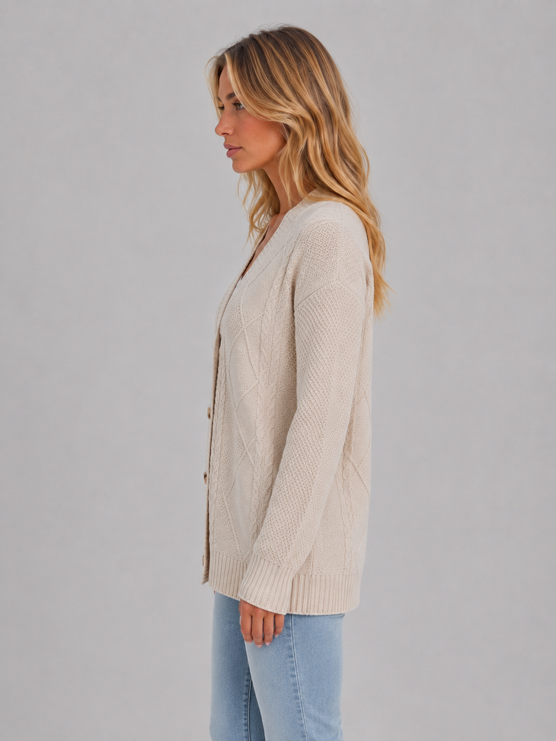 Priscilla | Gilet Torsadé Boutonné