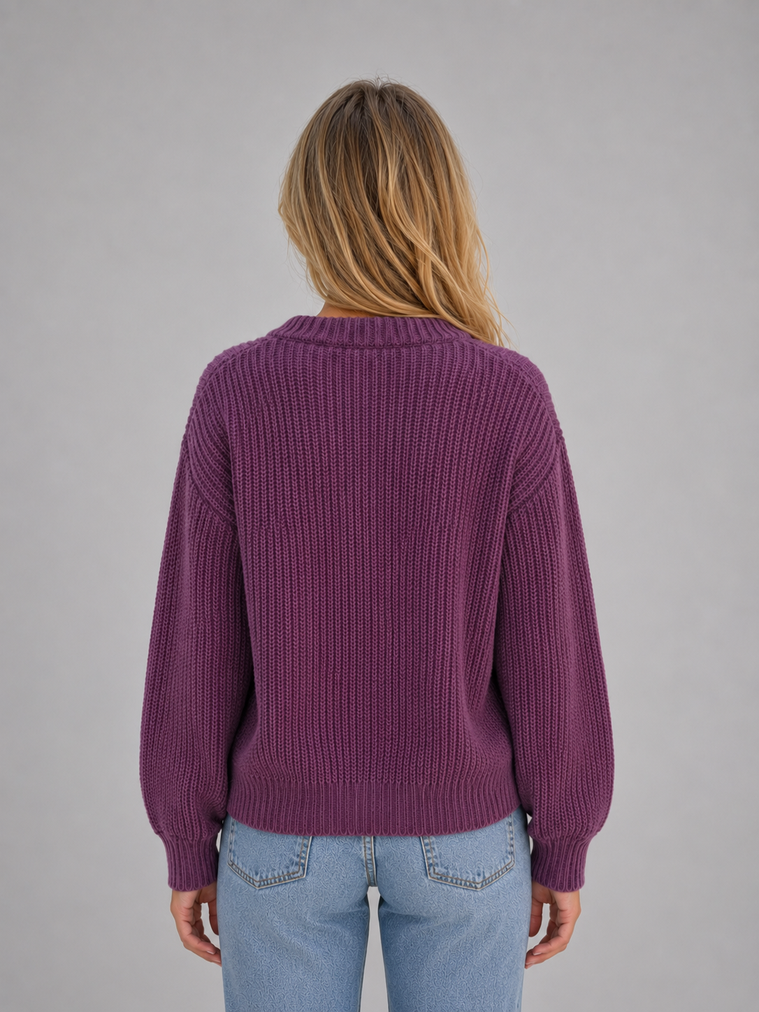 Régine | Gilet Chunky Col V