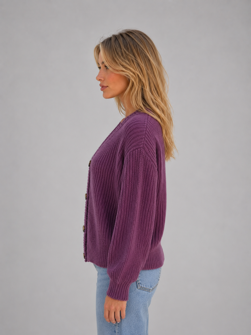 Xaviera | Gilet Maille Grosses Côtes Femme