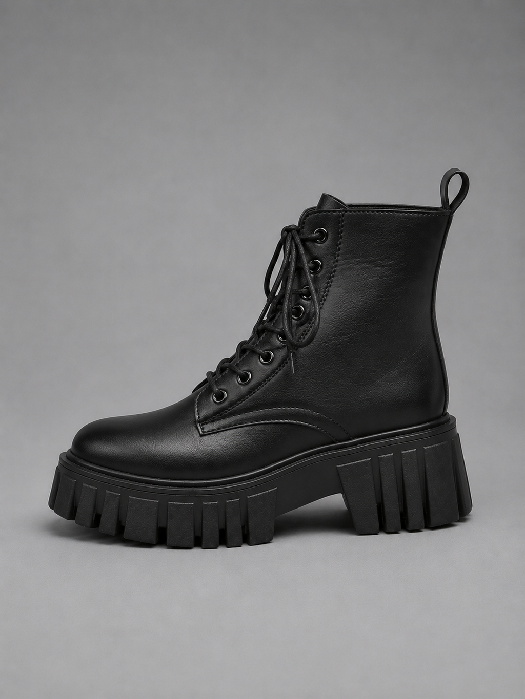 Adeline | Bottines Combat Aspect Cuir