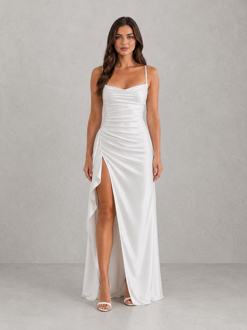 Daphné | Robe Maxi Satinée