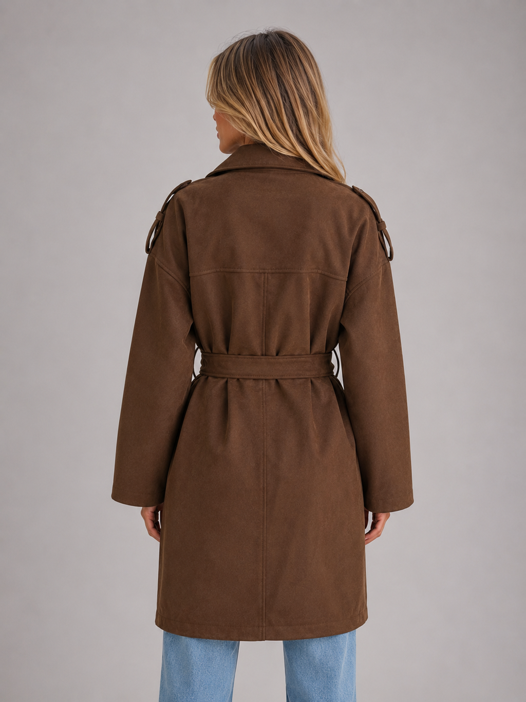 Eugénie | Trench Effet Suédine Femme