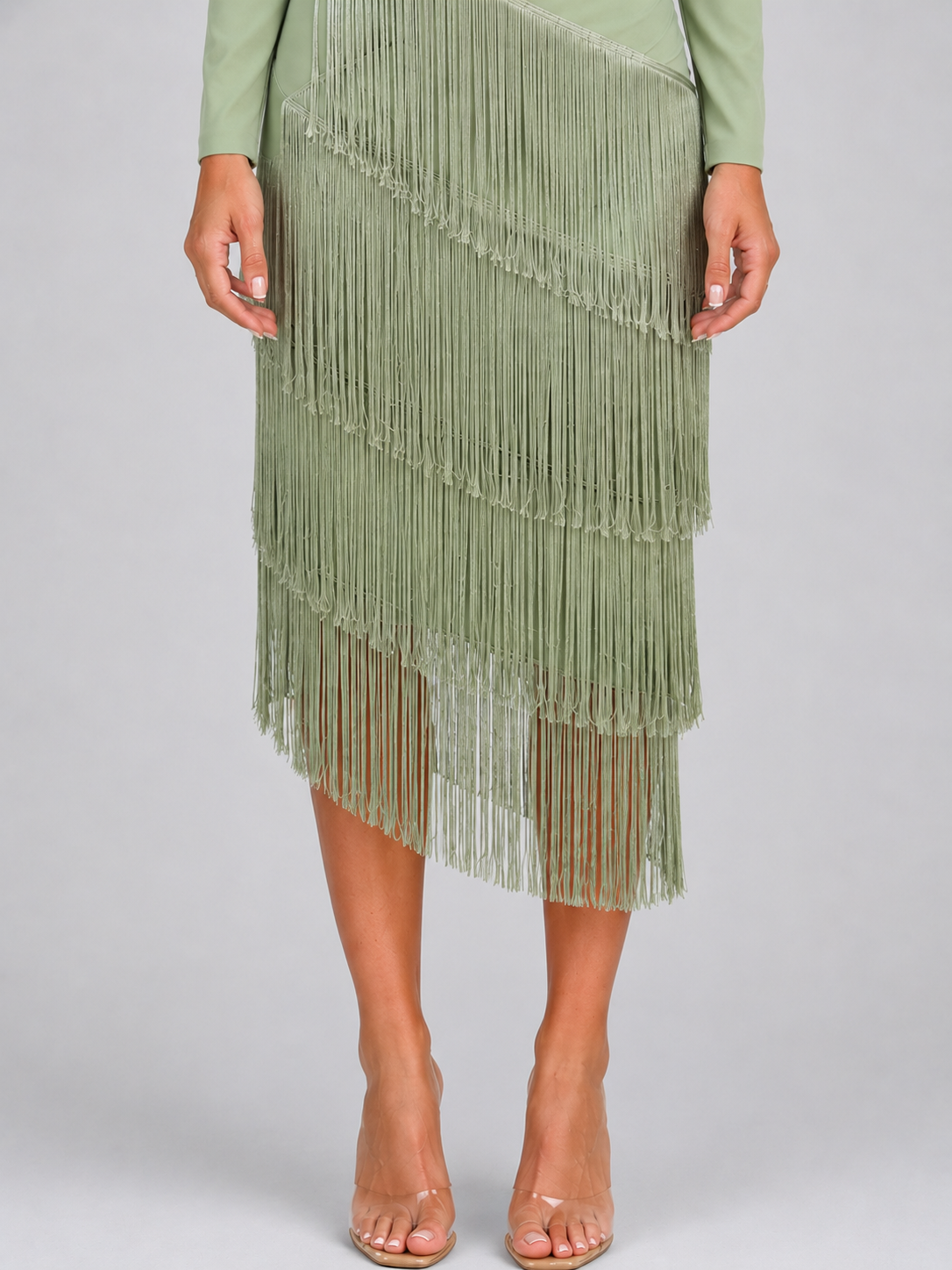 Nadège-Marie | Robe Midi à Franges