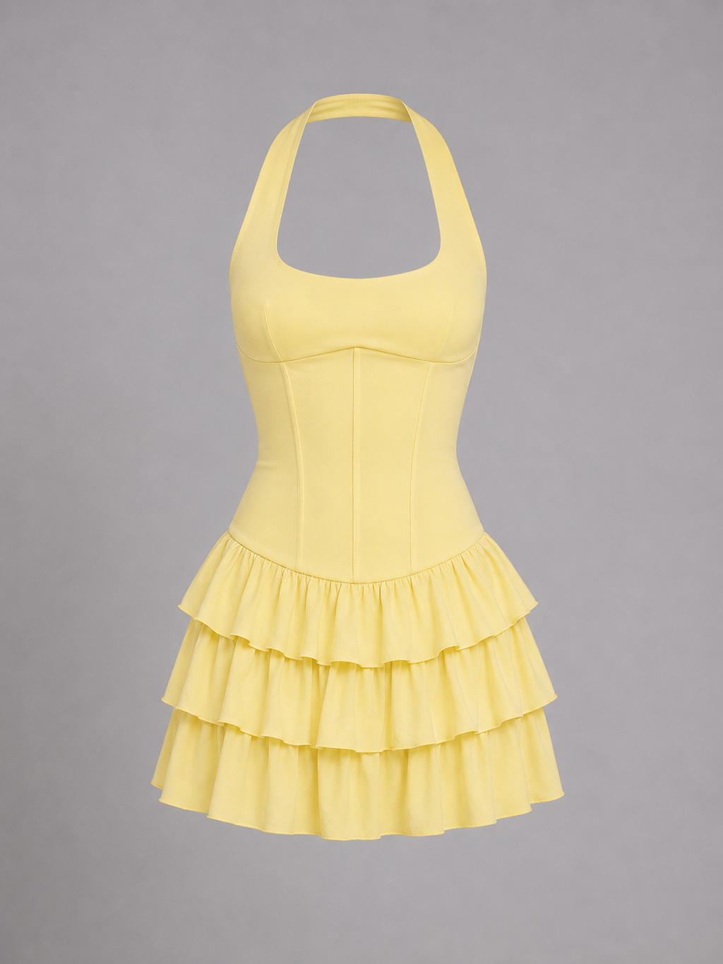 Coralie | Robe Courte Dos Nu Volants Femme