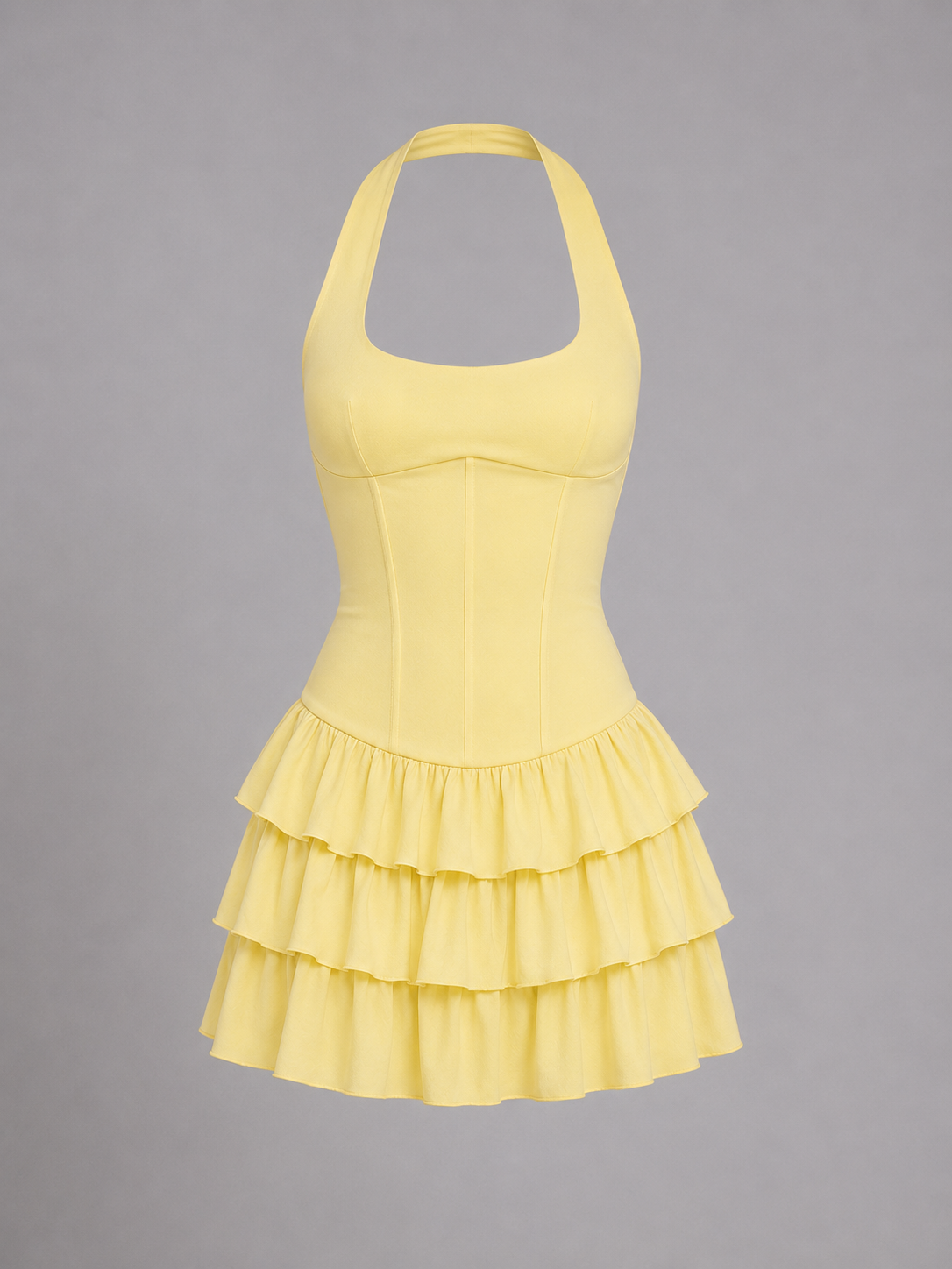Coralie | Robe Courte Dos Nu Volants Femme