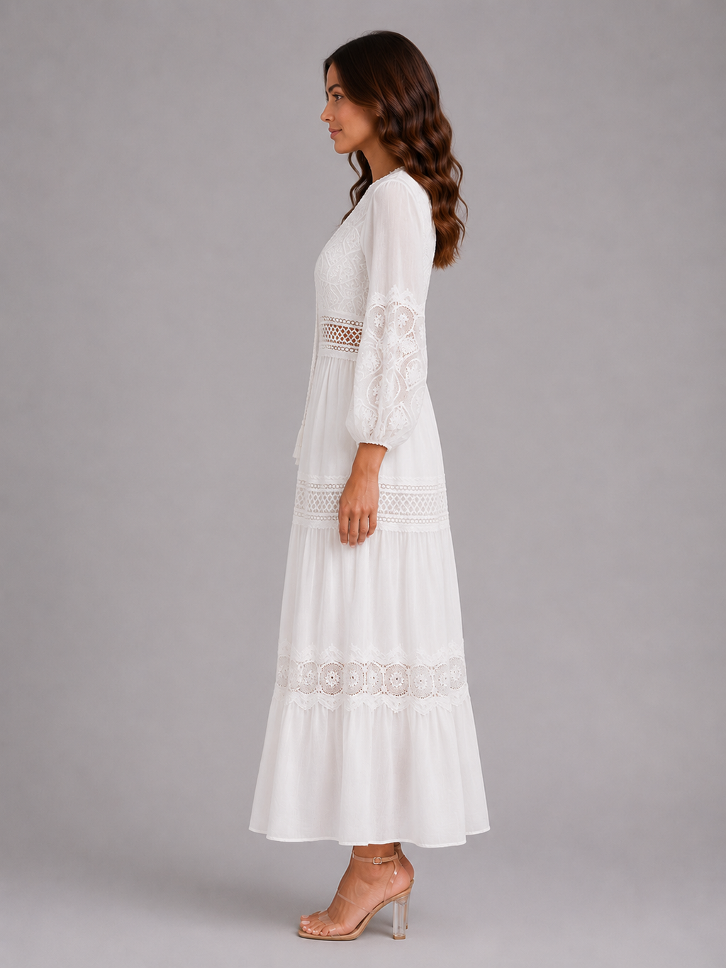 Eulalie | Robe Midi Dentelle Femme