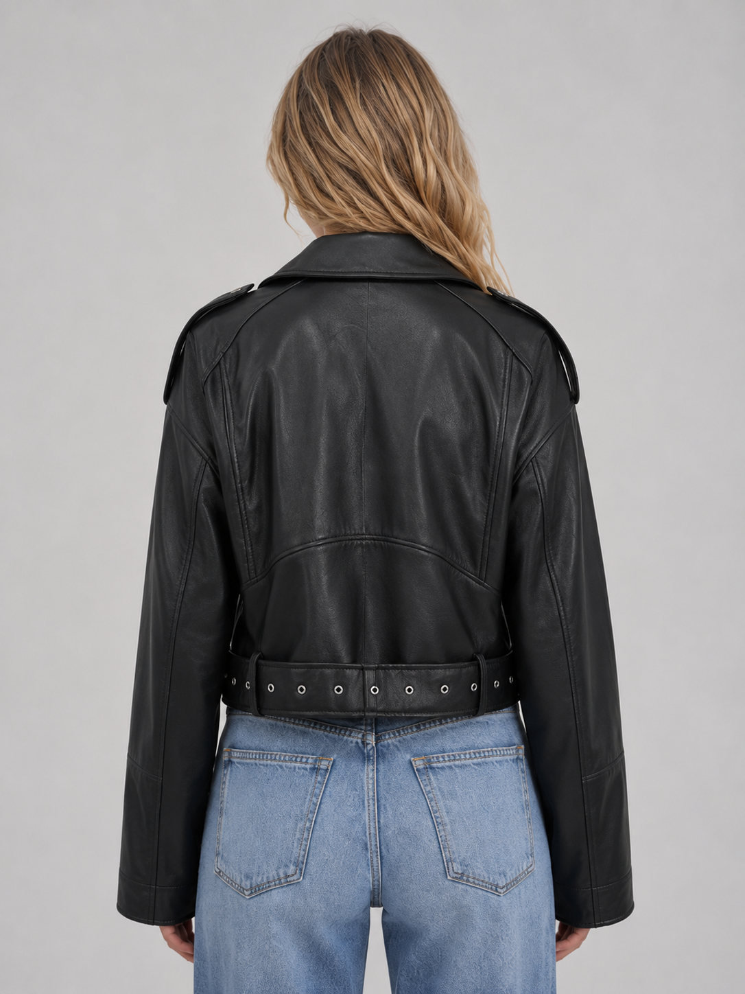 Iris-Marie | Blouson Motard Aspect Cuir